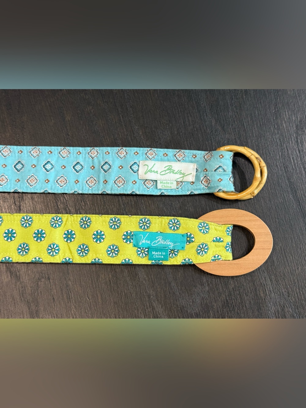 Set of Two Vera Bradley Reversible Patterned Fabric Belts - Picture 2 of 2